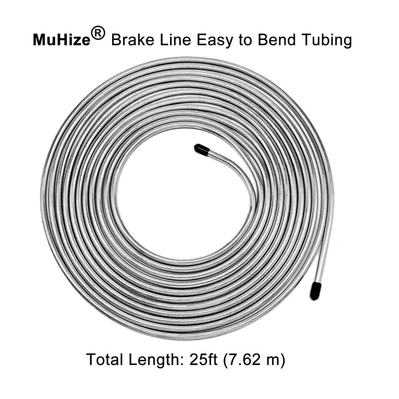 MuHize 3/16 Brake Line - 25 ft Zinc Coated Professional Brake Tube(2026 New), Roll 25 Ft. of 3/16 Rustproof Steel Tubing, Corrosion Protection - Image 3
